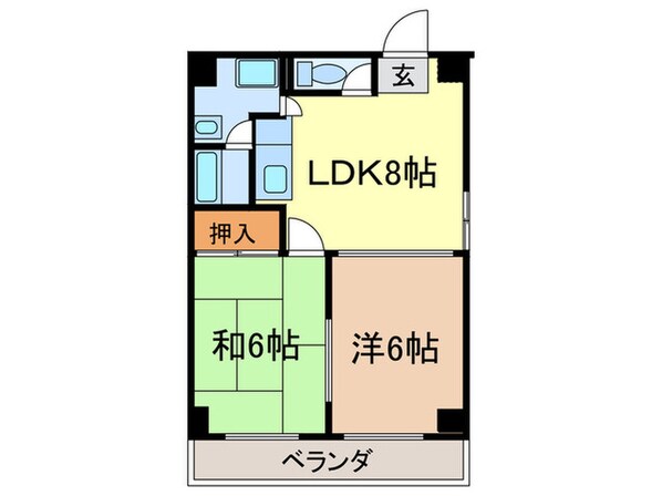 スカイハイツオダの物件間取画像